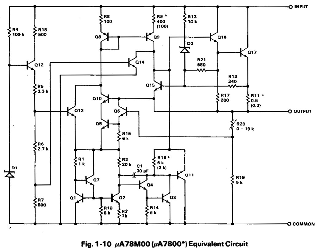 Fairchild Voltage Regulator Handbook µA78HG Regler Schaltplan